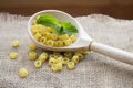 Pasta rings on background Royalty Free Stock Photo