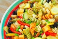 Pasta salad close Royalty Free Stock Photo