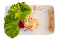Pasta salad with surimi meat, italian cuisine