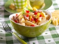 Pasta salad with tuna and corn