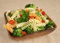 Pasta salad and veggies Royalty Free Stock Photo