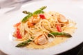 Pasta with seafoods Royalty Free Stock Photo