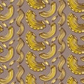 Pasta seamless pattern. Vintage sketched background. Italian food for menu design. Background with different types of macaroni Royalty Free Stock Photo
