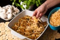 Pasta shells conchiglioni stuffed with meat Royalty Free Stock Photo