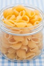 Pasta shells in a glass jar Royalty Free Stock Photo