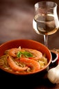 pasta with shrimp Royalty Free Stock Photo