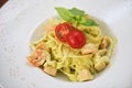 Pasta with shrimp Royalty Free Stock Photo