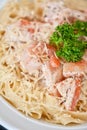 Pasta with shrimp Royalty Free Stock Photo