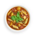 Pasta Soup Penne Style in Tomato Sauce Royalty Free Stock Photo