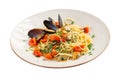 Pasta spaghetti with mussel Royalty Free Stock Photo