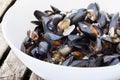 Pasta Spaghetti with mussels and vongole Royalty Free Stock Photo