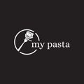 Pasta spaghetti restaurant logo design Royalty Free Stock Photo