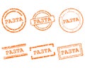 Pasta stamps Royalty Free Stock Photo