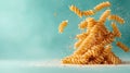 Pasta swirling in the air Royalty Free Stock Photo