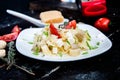 Pasta tagliatelle with tomato Royalty Free Stock Photo