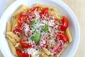 italian flag food-made with green basil, white cheese and red tomatoes Royalty Free Stock Photo