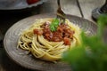 Pasta with tomato sauce