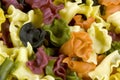 Pasta - Trombette multi color Royalty Free Stock Photo