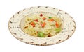 Pasta with vegetables in southwestern style bowl Royalty Free Stock Photo