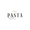 Pasta vintage logo. La pasta sign on white