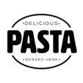 Pasta vintage stamp black