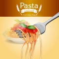 Pasta vintage traditional banner menu