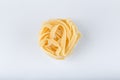 Pasta on a white background close-up macro isolated Royalty Free Stock Photo