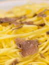 Pasta with white truffle Royalty Free Stock Photo