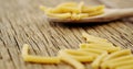 Pasta on wooden table