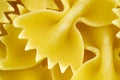 Pasta. Yellow bow. Close up. Macro shot