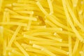 Pasta. Yellow vermicelli. Close up. Macro shot