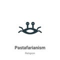 Pastafarianism vector icon on white background. Flat vector pastafarianism icon symbol sign from modern religion collection for Royalty Free Stock Photo