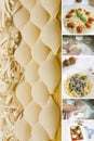 Pastas collage Royalty Free Stock Photo