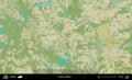Pastavy District outlined, Belarus. Topographic Humanitarian Royalty Free Stock Photo