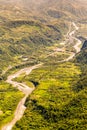 Pastaza River In The Andes Aerial Shot Royalty Free Stock Photo