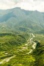 Pastaza River In The Andes Aerial Shot