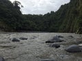 The Pastaza river, a large ropical river running along two high cliffs