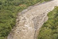 Pastaza River and Leafy Mountains in Banos Ecuador Royalty Free Stock Photo