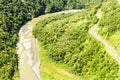 Pastaza River And Panamericana Road Aerial Shot