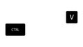 Paste buttons combination Royalty Free Stock Photo