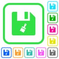Paste file vivid colored flat icons