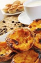 pasteis de nata and pasteis de feijao, typical Portuguese pastries