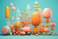 Pastel abstract balloon background and texture Royalty Free Stock Photo