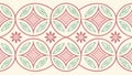 Pastel Abstract Geometric Floral Tile Pattern, vector design Generative AI Royalty Free Stock Photo