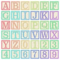 Pastel Alphabet Blocks Royalty Free Stock Photo