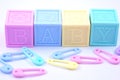 Pastel baby blocks