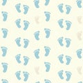 Pastel baby footprints pattern design, soft and delicate Royalty Free Stock Photo