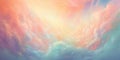 Pastel background clouds and sun rays. Heavenly soft dreamy wallpaper. Colorful texture.