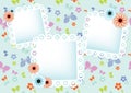 Pastel background with lace frames Royalty Free Stock Photo