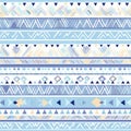 Pastel blue aztec stripe seamless background Royalty Free Stock Photo